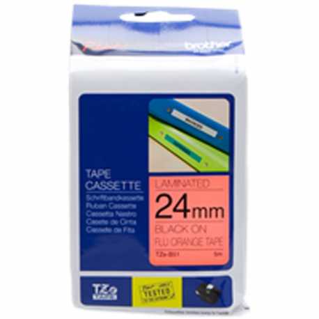 Ruban Brother TZe-B51 Noir sur orange - ORIGINAL