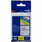 Ruban Brother TZe-M31 Noir sur transparent - 12mm x 8m - ORIGINAL