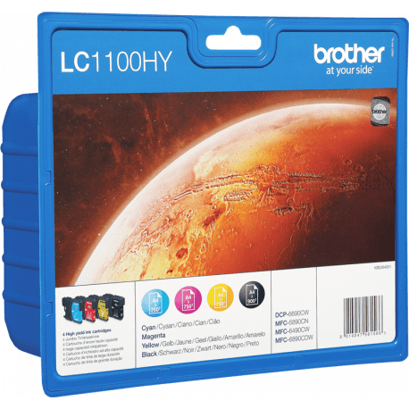 Brother LC1100HY - Pack 4 cartouches d'encre Haute capacité - ORIGINALE