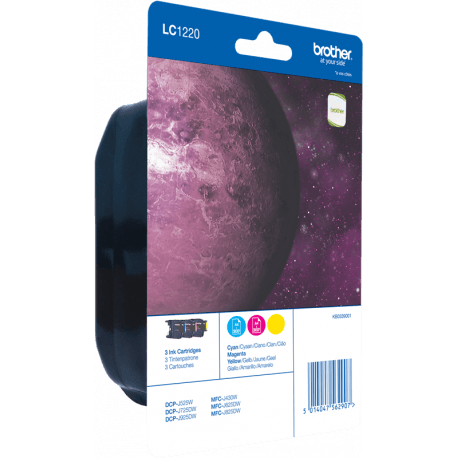 Brother LC1220 - Pack 3 cartouches C/M/Y (LC1220RBWBP) - ORIGINALE