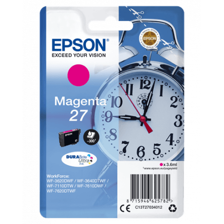 Cartouche Epson 27 Magenta (T2703) - Réveil - ORIGINALE