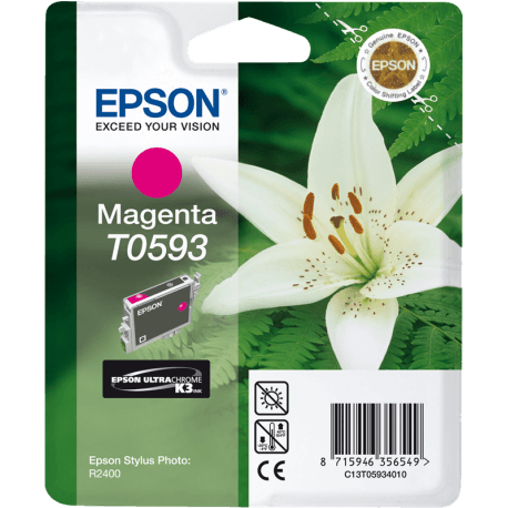 Cartouche Epson T0593 Magenta - Orchidée - ORIGINALE