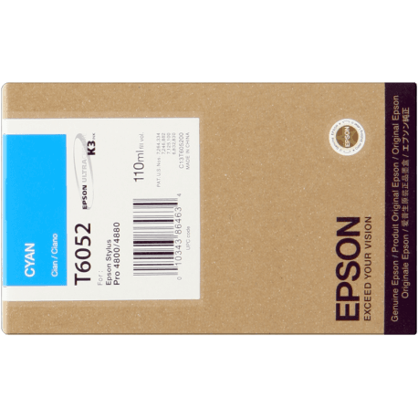 Cartouche Epson T6052 Cyan - ORIGINALE