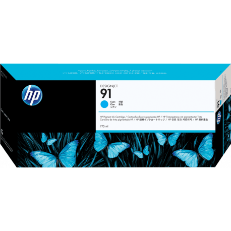 Cartouche HP 91 Cyan (C9467A) - ORIGINALE