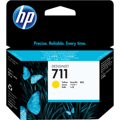 Cartouche HP 711 Jaune - 29ml - ORIGINALE