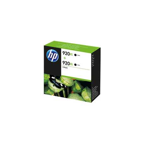 HP 920XL Noir - Pack 2 cartouches (D8J47AE) - ORIGINALE