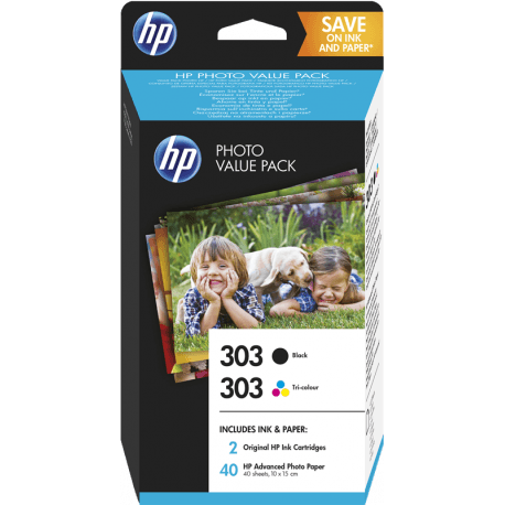 303XL - Pack de 2 cartouche compatible avec HP 303 XL - Sans
