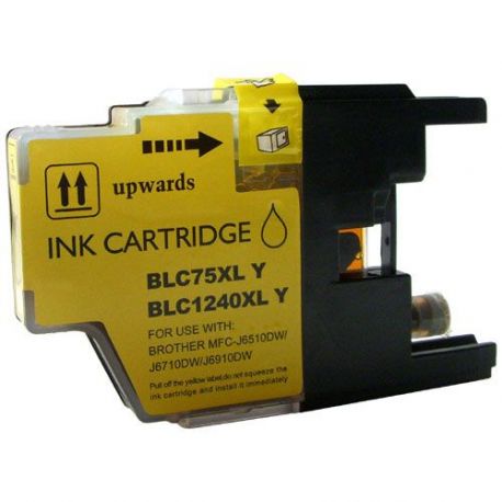 Brother LC1240Y / LC1280XLY Jaune - Cartouche d'encre Haute capacité - COMPATIBLE