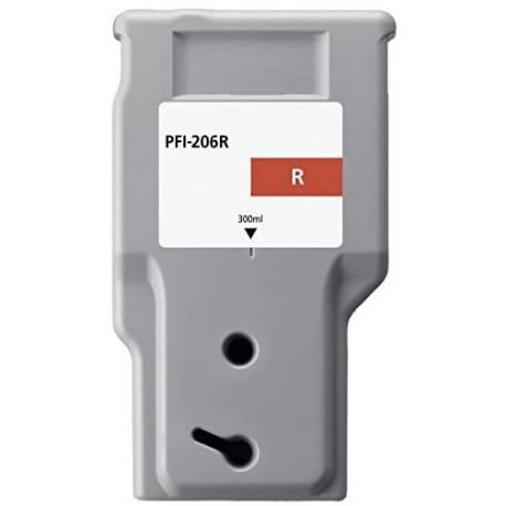 Cartouche Canon PFI-206r Rouge Pigmenté - COMPATIBLE