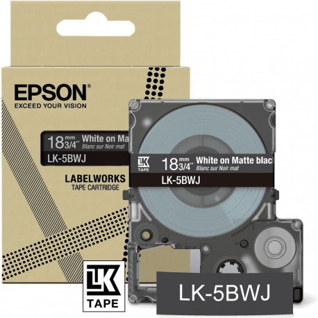 Epson Ruban C53S672083 / LK-5BWJ - Noir/Blanc - ORIGINAL