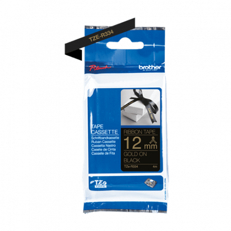 Ruban Brother TZe-R334 Or sur noir - ORIGINAL