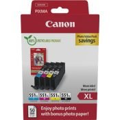 Value Pack Cartouche Canon CLI-551XL + 50 papiers photo 10x15cm 4 couleurs - ORIGINAL