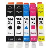 Compatible Cartouche HP 364XL - Pack 5 cartouches Haute capacité (1+1+1+2)